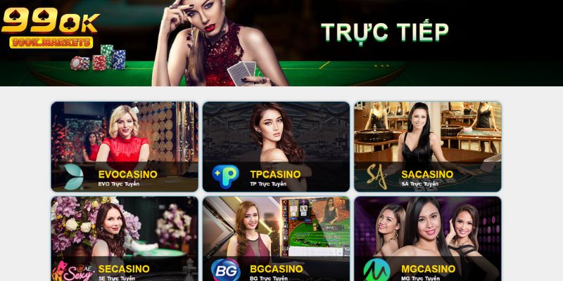 Sảnh casino 99OK đẳng cấp